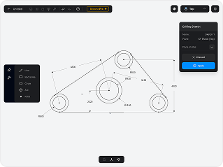Image showing 2D parametric sketching feature
